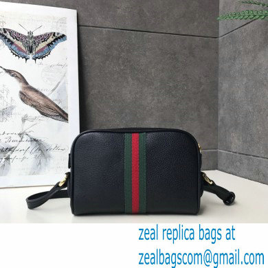 Gucci Ophidia GG Mini Bag with Web 517350 Leather Black 2021