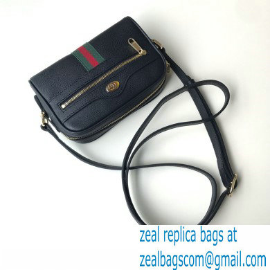 Gucci Ophidia GG Mini Bag with Web 517350 Leather Black 2021 - Click Image to Close