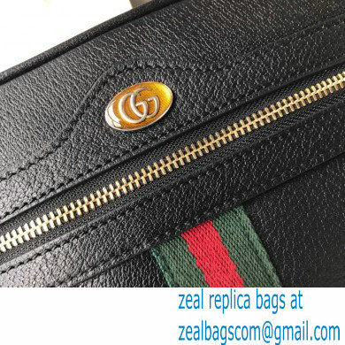 Gucci Ophidia GG Mini Bag with Web 517350 Leather Black 2021 - Click Image to Close