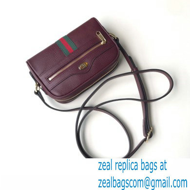 Gucci Ophidia GG Mini Bag with Web 517350 Leather Date Red 2021