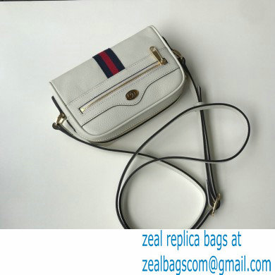 Gucci Ophidia GG Mini Bag with Web 517350 Leather White 2021