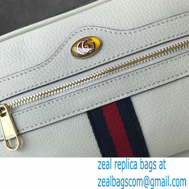 Gucci Ophidia GG Mini Bag with Web 517350 Leather White 2021