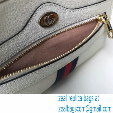 Gucci Ophidia GG Mini Bag with Web 517350 Leather White 2021