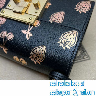Gucci Padlock Small Berry Shoulder Bag 409487 Leather Black 2021
