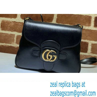 Gucci Small Messenger Bag with Double G 648934 Leather Black 2021 - Click Image to Close