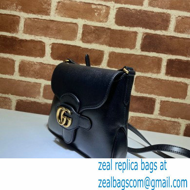 Gucci Small Messenger Bag with Double G 648934 Leather Black 2021