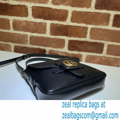 Gucci Small Messenger Bag with Double G 648934 Leather Black 2021 - Click Image to Close