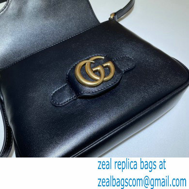 Gucci Small Messenger Bag with Double G 648934 Leather Black 2021 - Click Image to Close