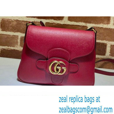 Gucci Small Messenger Bag with Double G 648934 Leather Red 2021