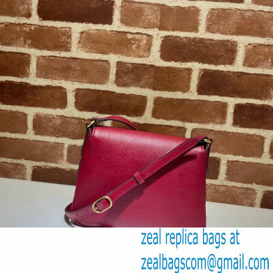 Gucci Small Messenger Bag with Double G 648934 Leather Red 2021