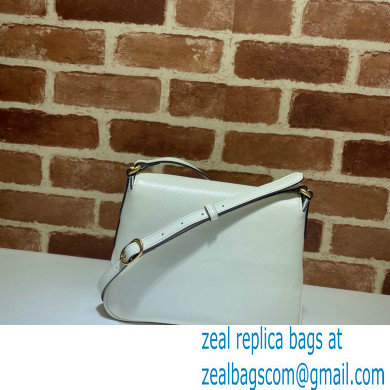 Gucci Small Messenger Bag with Double G 648934 Leather White 2021