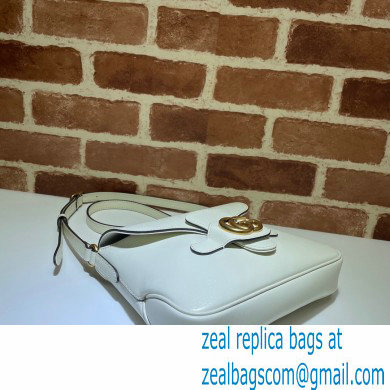 Gucci Small Messenger Bag with Double G 648934 Leather White 2021