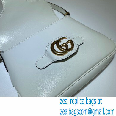Gucci Small Messenger Bag with Double G 648934 Leather White 2021