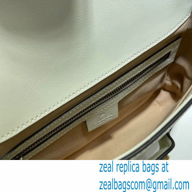 Gucci Small Messenger Bag with Double G 648934 Leather White 2021