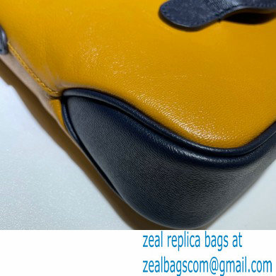 Gucci Small Messenger Bag with Double G 648934 Leather Yellow/Black 2021