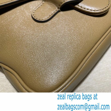 Gucci Small Messenger Bag with Double G and Web 648934 Leather Beige 2021