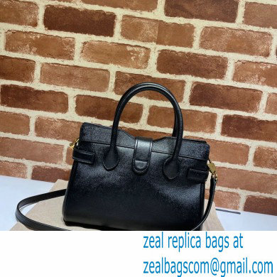 Gucci Small Top Handle Bag with Double G 658450 Black 2021