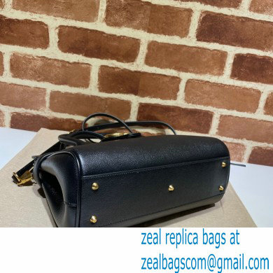 Gucci Small Top Handle Bag with Double G 658450 Black 2021