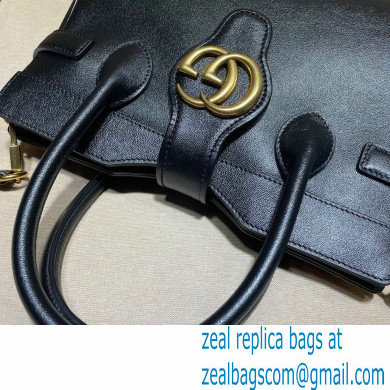 Gucci Small Top Handle Bag with Double G 658450 Black 2021