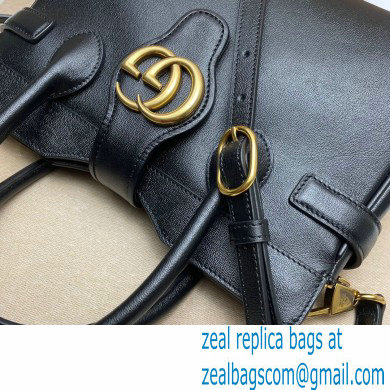 Gucci Small Top Handle Bag with Double G 658450 Black 2021