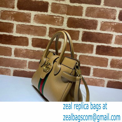 Gucci Small Top Handle Bag with Double G 658450 Web Beige 2021