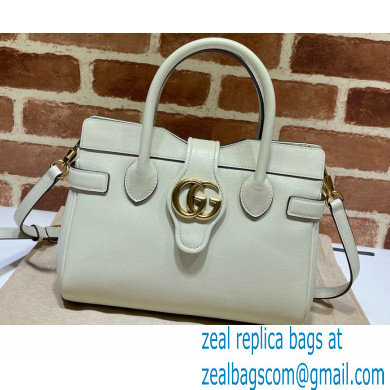 Gucci Small Top Handle Bag with Double G 658450 White 2021 - Click Image to Close