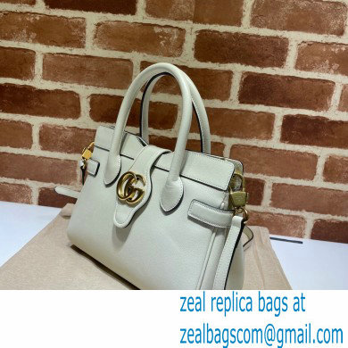 Gucci Small Top Handle Bag with Double G 658450 White 2021