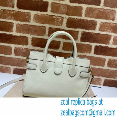 Gucci Small Top Handle Bag with Double G 658450 White 2021