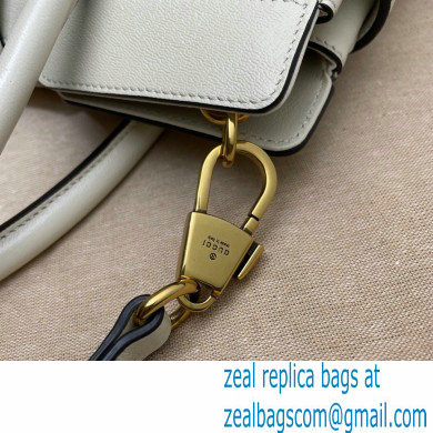 Gucci Small Top Handle Bag with Double G 658450 White 2021 - Click Image to Close