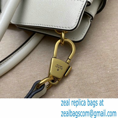 Gucci Small Top Handle Bag with Double G 658450 White 2021