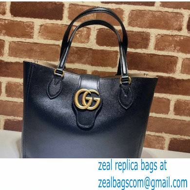 Gucci Small Tote Bag with Double G 652680 Black 2021 - Click Image to Close