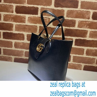 Gucci Small Tote Bag with Double G 652680 Black 2021 - Click Image to Close