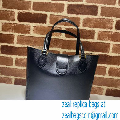 Gucci Small Tote Bag with Double G 652680 Black 2021 - Click Image to Close