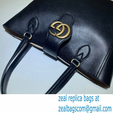 Gucci Small Tote Bag with Double G 652680 Black 2021 - Click Image to Close