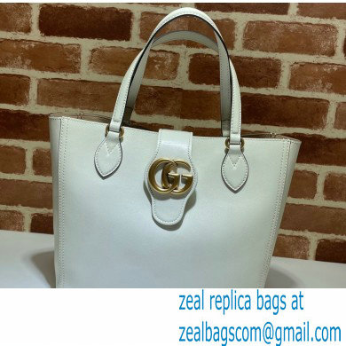 Gucci Small Tote Bag with Double G 652680 White 2021 - Click Image to Close