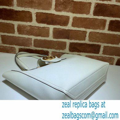 Gucci Small Tote Bag with Double G 652680 White 2021