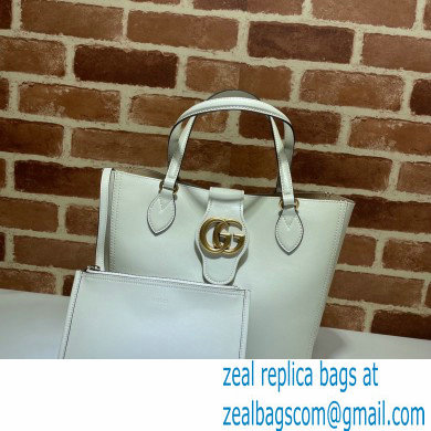 Gucci Small Tote Bag with Double G 652680 White 2021