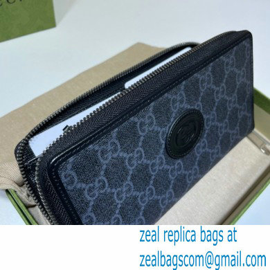 Gucci Zip around wallet with Interlocking G 673003 Black 2021