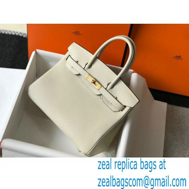 Hermes Birkin 25/30/35cm Bag off white in Togo Leather With Gold Hardware - Click Image to Close