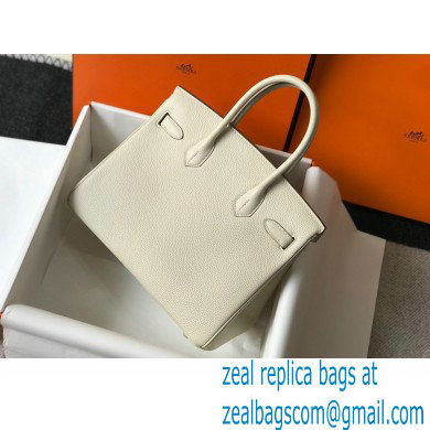 Hermes Birkin 25/30/35cm Bag off white in Togo Leather With Gold Hardware - Click Image to Close