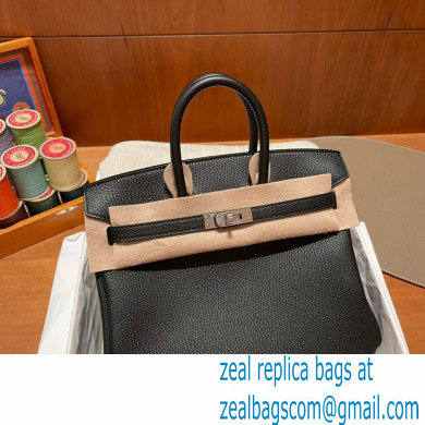 Hermes Birkin 25cm Bag black in Original Togo Leather - Click Image to Close