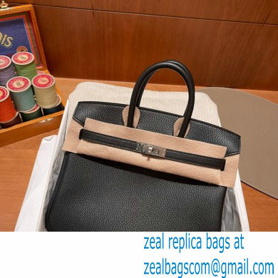 Hermes Birkin 25cm Bag black in Original Togo Leather