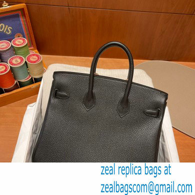 Hermes Birkin 25cm Bag black in Original Togo Leather - Click Image to Close