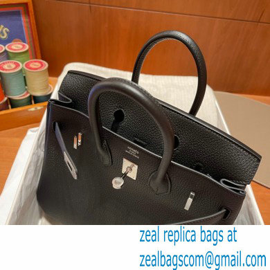 Hermes Birkin 25cm Bag black in Original Togo Leather - Click Image to Close