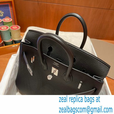 Hermes Birkin 25cm Bag black in Original Togo Leather