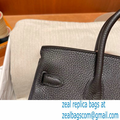 Hermes Birkin 25cm Bag black in Original Togo Leather