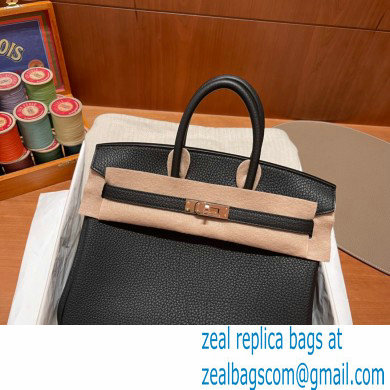 Hermes Birkin 25cm Bag black in Original Togo Leather