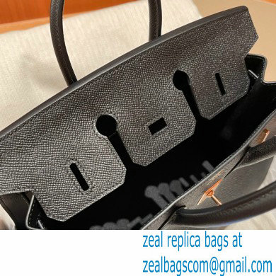 Hermes Birkin 25cm Bag black in Original epsom Leather