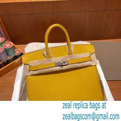 Hermes Birkin 25cm Bag jaune amber in Original epsom Leather