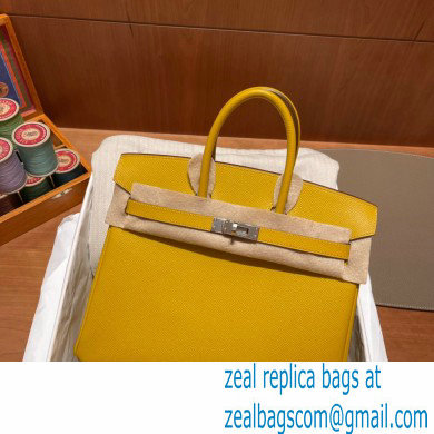 Hermes Birkin 25cm Bag jaune amber in Original epsom Leather